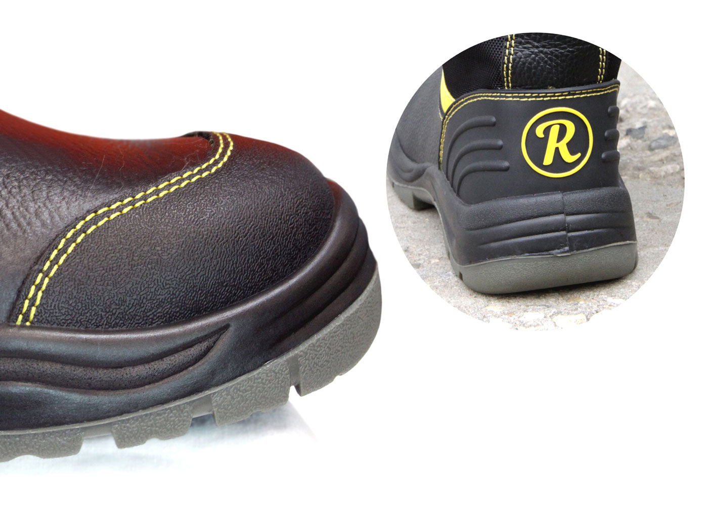 Защитные элементы рабочей обуви Раббер в носочной и пяточной частях