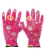 Перчатки "САДОВЫЕ" розовые (100%нейлон 13-го кл.вязки,с принтом,покрытие-прозр.нитрил),в уп120пар