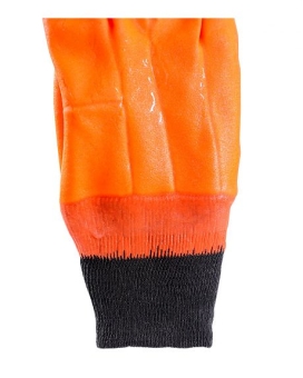 Перчатки утепленные "ВИНТЕРЛЕ Оранж РП", двойное ПВХ, утепл. х/б ткань с начесом, манжета, в уп72пар