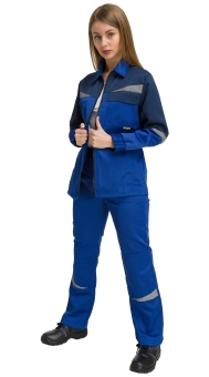 Костюм женский Монтана с брюками (василек/т.синий)